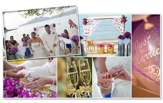 Let a private tropical beach be the fabulous setting for your dream wedding